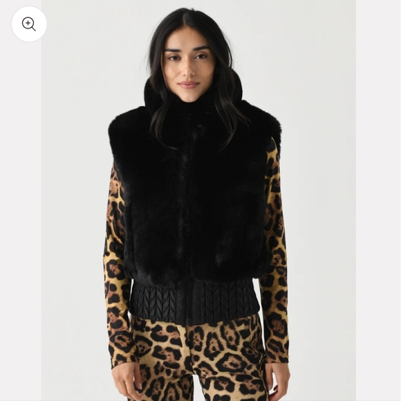 Goldbergh Faux Fur Black Bodywarmer Vest - Picture 4 of 17